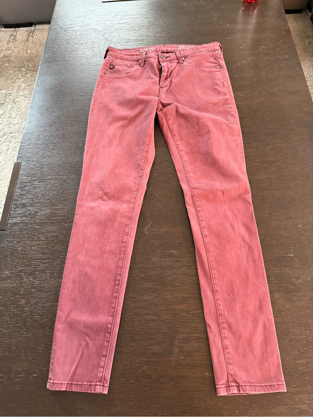 AG Adriano Goldschmied Abby Ankle Pants in Dusty Maroon